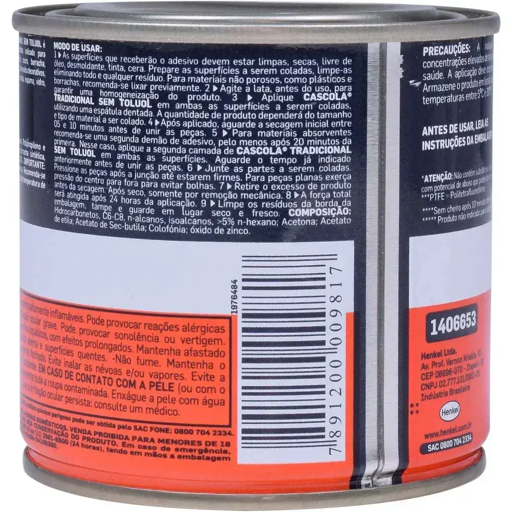 Cascola tradicional sem toluol 195G Henkel — fotografia 9