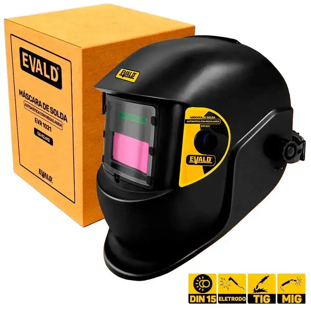 Máscara de solda automática com regulagem profissional EVR-1021 Evald