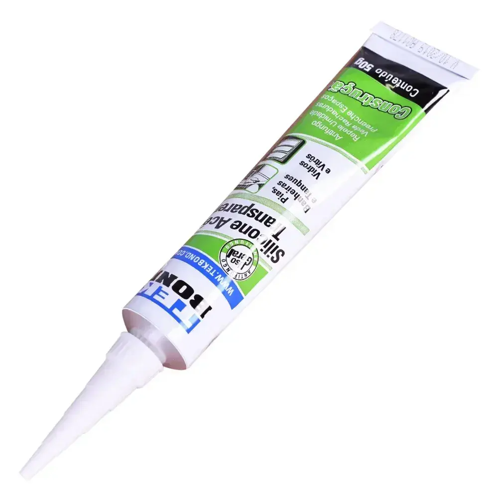Silicone acético transparente construção bisnaga 50G Tekbond — fotografia 5