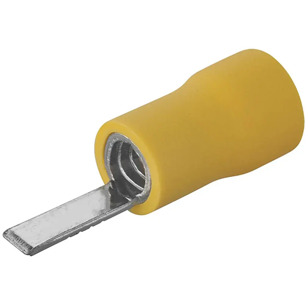 Terminal pré-isolado pino plano 4-6 amarelo 100 peç Liege — fotografia de referência