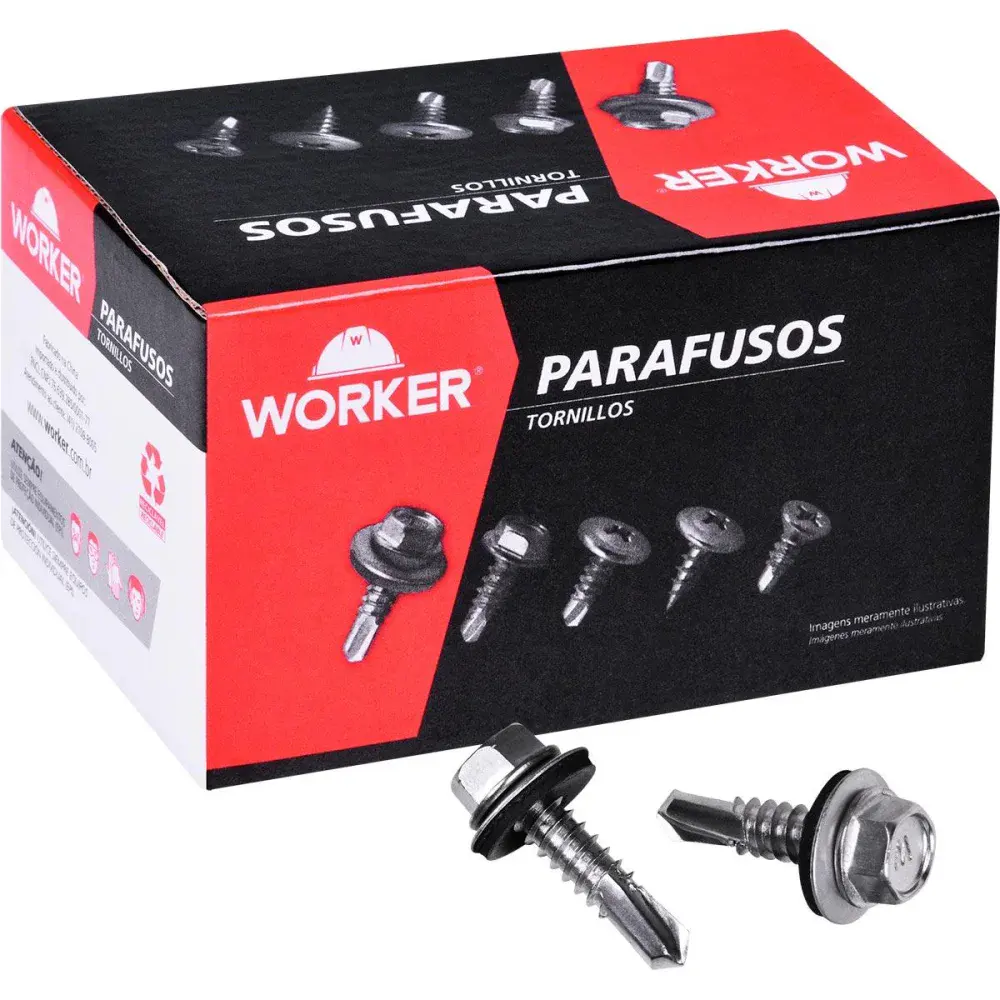 Parafuso ponta broca cabeça sextavada 5,5MMN12/8 300 peç Worker