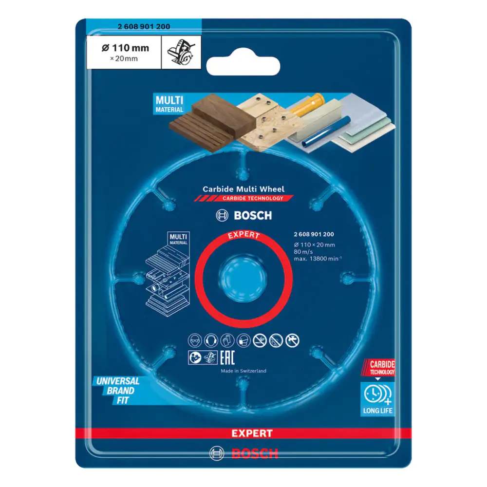 Disco de corte Bosch EXPERT Carbide Multi Wheel 110 mm, 20 mm