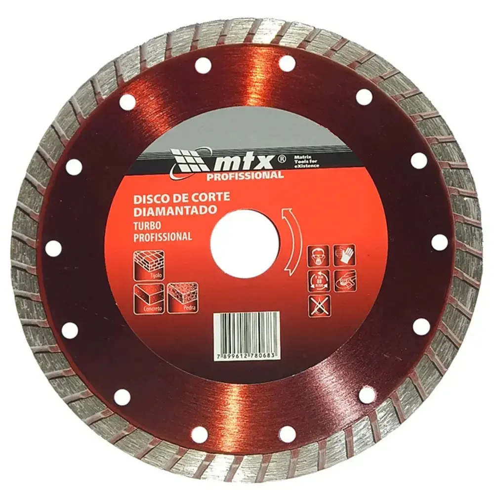 Disco de corte diamantado turbo 110 x 20MM 731169 MTX