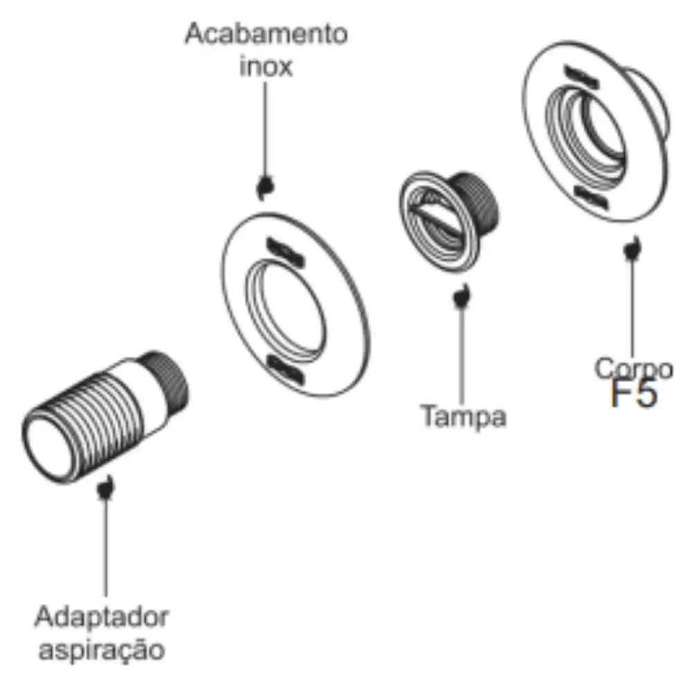 Dispositivo de aspiração 50MM pratic alvenaria com adaptador 015482 Sodramar — fotografia 4