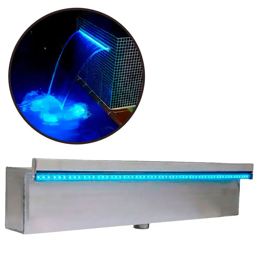 Cascata de embutir para piscina 60 CM com LED Evald — fotografia de referência