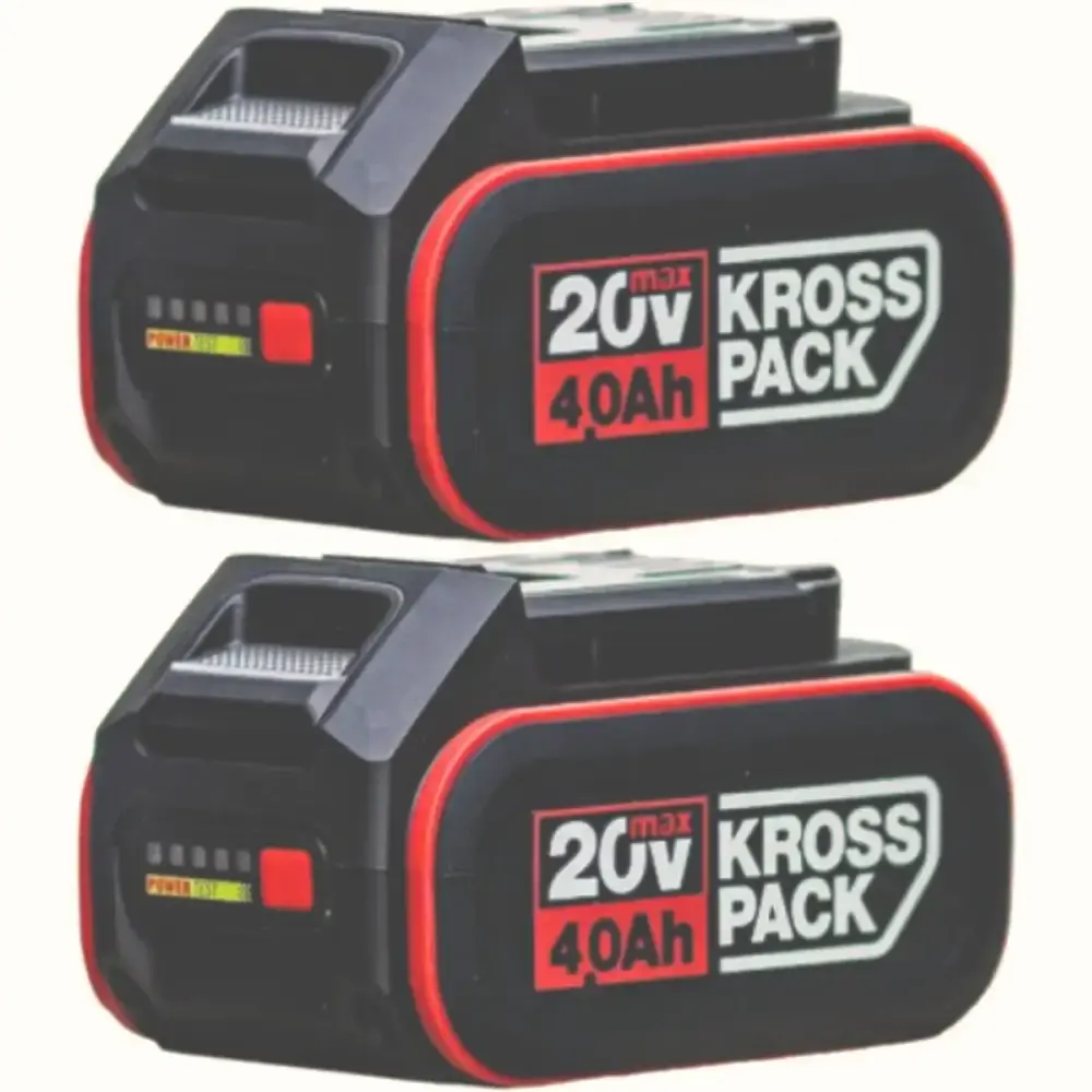 Esmerilhadeira angular 5 POL e parafusadeira impacto 1/2 POL com 2 baterias 20V e carregador Kress — fotografia 8