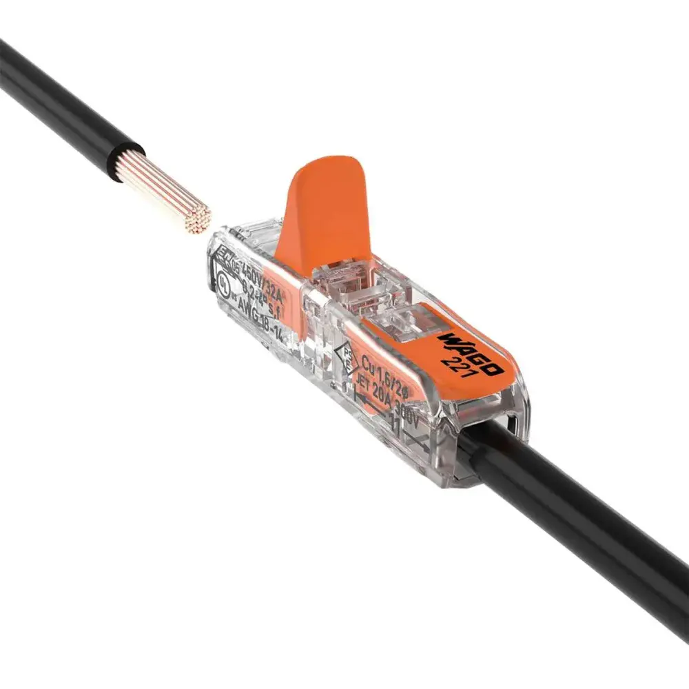 Conector emenda bl 221-2411 reto 4MM - 2PEÇ Wago