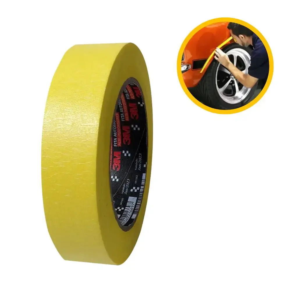 Fita Crepe 24 MM x 40 M Automotiva Alta Performance 3M — fotografia 5