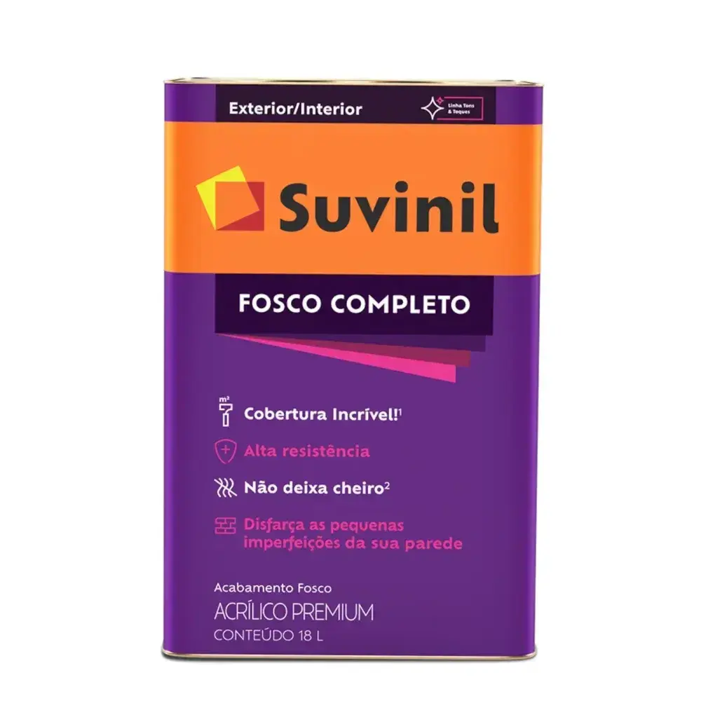 Tinta acrílica fosco completo branco 18L da Suvinil — fotografia 3
