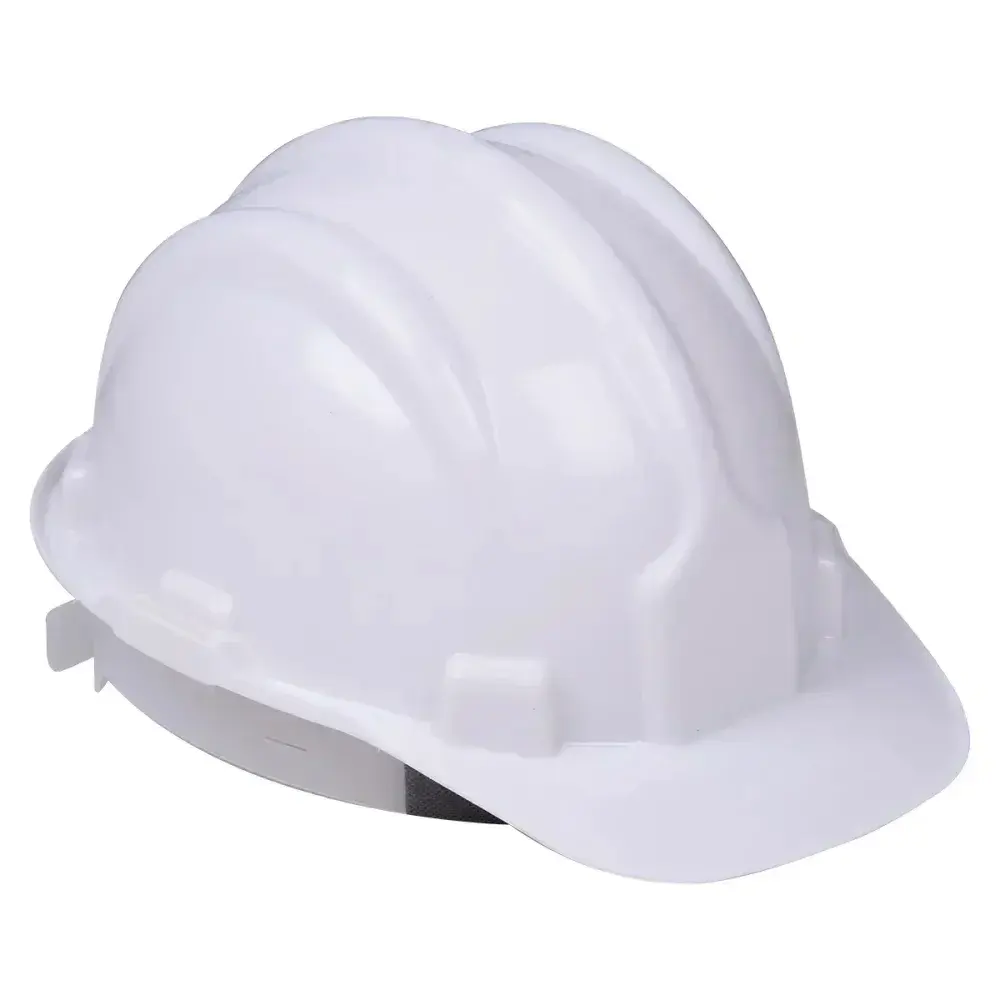 Capacete de proteção branco com carneira e aba frontal Worker — fotografia 7