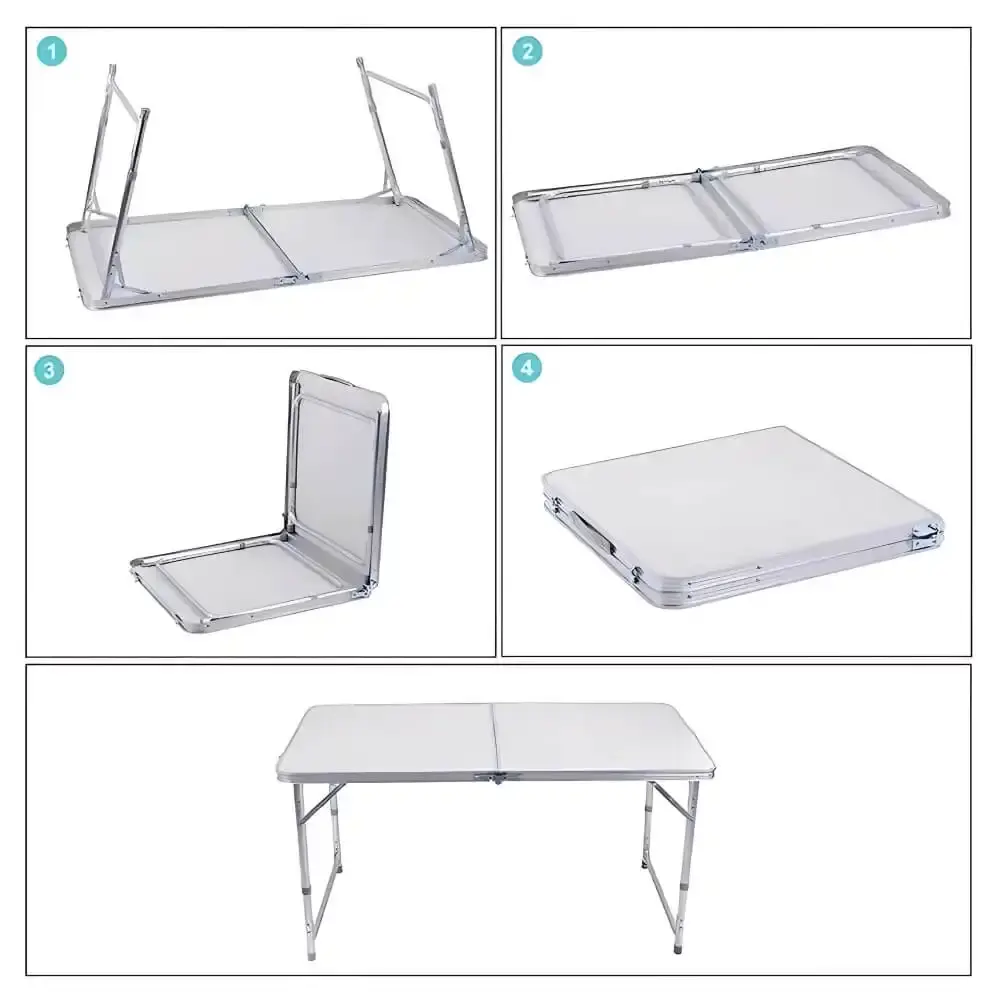 Mesa Prática Dupla 120x60 cm Vira Maleta MOR — fotografia 5
