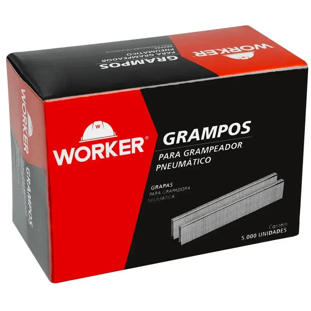 Grampo para grampeador pneumático 90 5000 peç 16MM Worker — fotografia 6