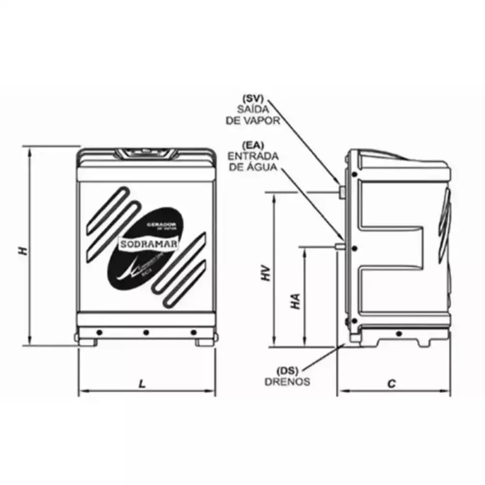 Sauna Compact line 12kw 18m3 Bif 220v SODRAMAR 220 V — fotografia 4