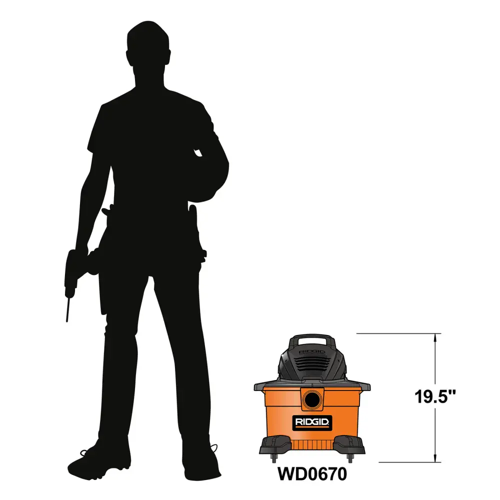 Aspirador de pó e água 220V 22L 1865W Ridgid — fotografia 4