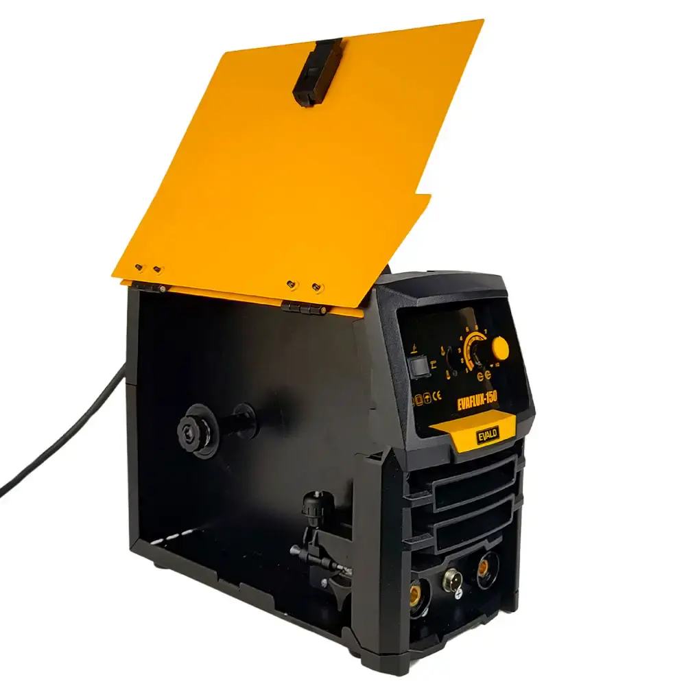 Solda multiprocesso MIG sem gás sinérgica com máscara EVAFLUX-150 220V Evald 220 V — fotografia 3