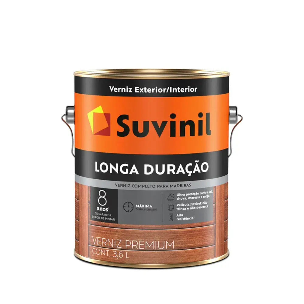 Verniz longa duração brilho mogno 3,6L Suvinil