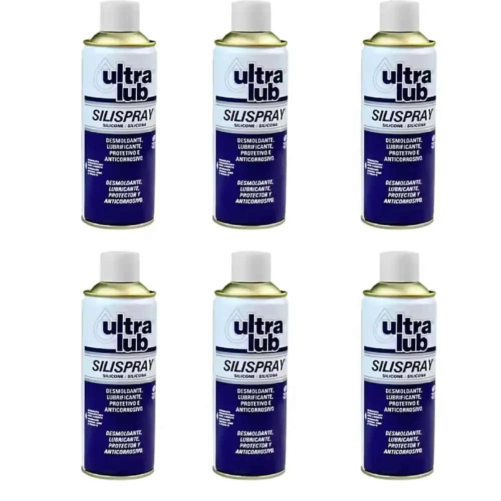 Silicone Spray SILISPRAY Butano 250 g Com 6 Unidades ULTRALUB — fotografia de referência