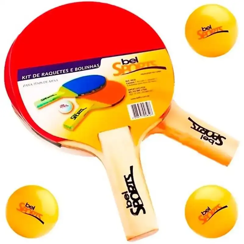 Kit raquete ping pong tenis de mesa com 3 bolinhas 485000 BEL — fotografia de referência