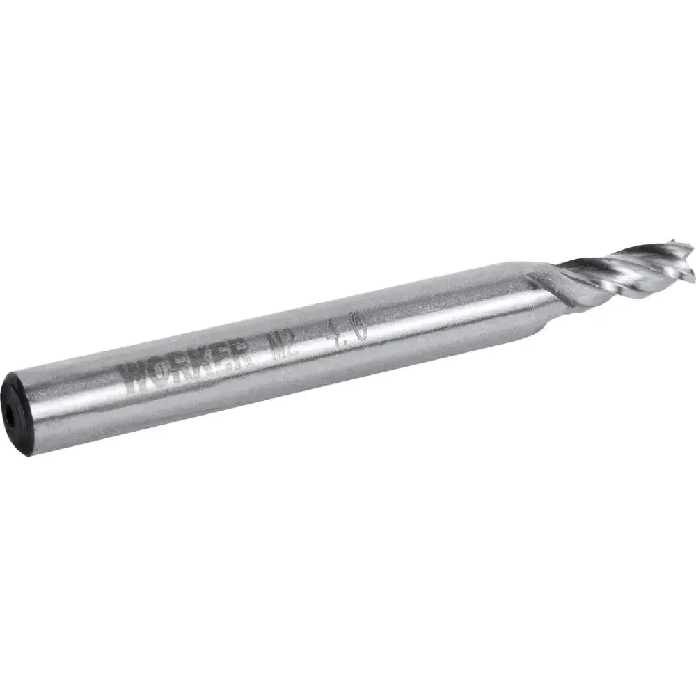 Fresa de topo reto aço rápido 4MM haste 6MM Worker — fotografia 9