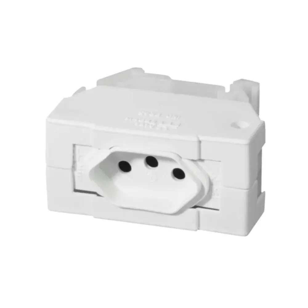 Tomada para trilho din 20A branco Mectronic