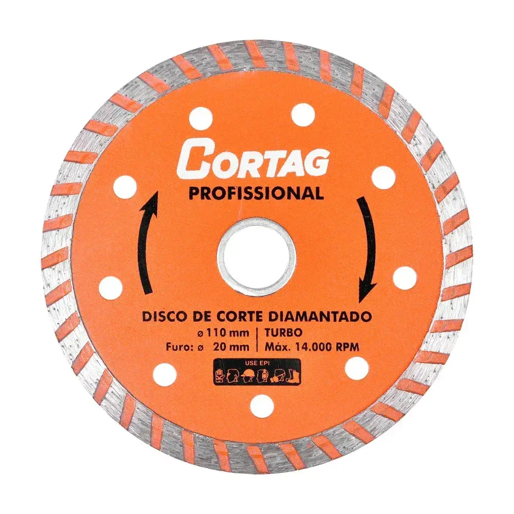 Disco diamantado profissional 110MMX20MM Cortag — fotografia de referência