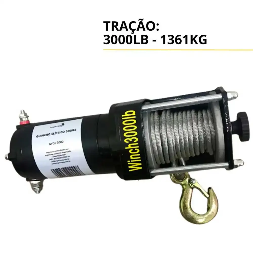 Guincho elétrico com cabo 6M 3000LBS 1361KG ImportWay — fotografia 3