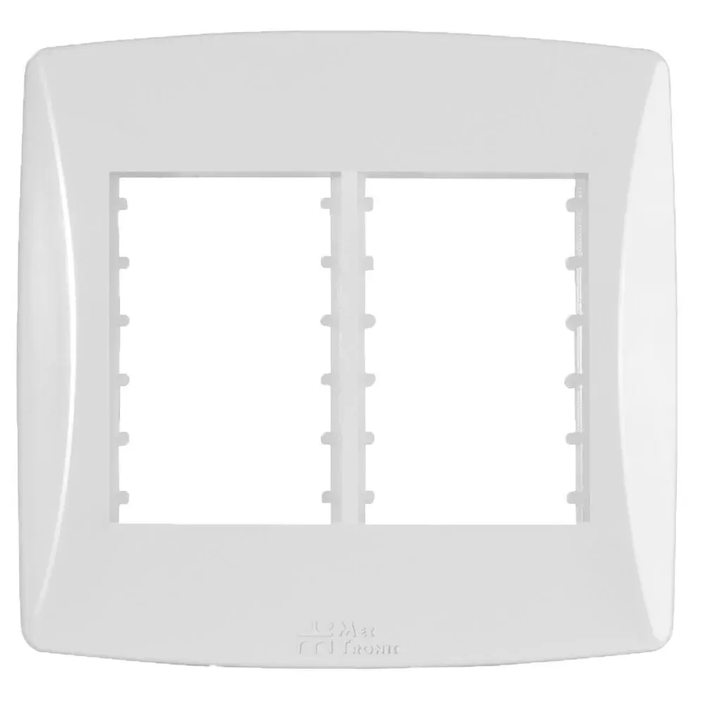 Placa 4X4 6 postos horizontal branco petra Mectronic