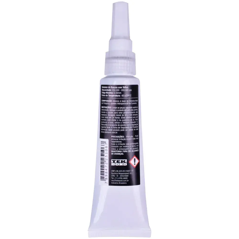 Adesivo veda rosca anaeróbico branco 50G Tekbond — fotografia 8
