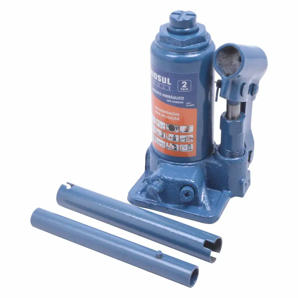 Macaco hidráulico tipo garrafa 2 toneladas riosul tools