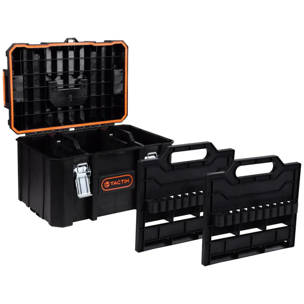 Caixa de ferramenta com organizador sistema modular hd Tactix — fotografia 3