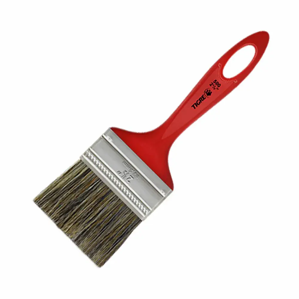 Trincha cerda gris simples tamanho 2.1/2” 500 tigre Pinceis Tigre — fotografia 2