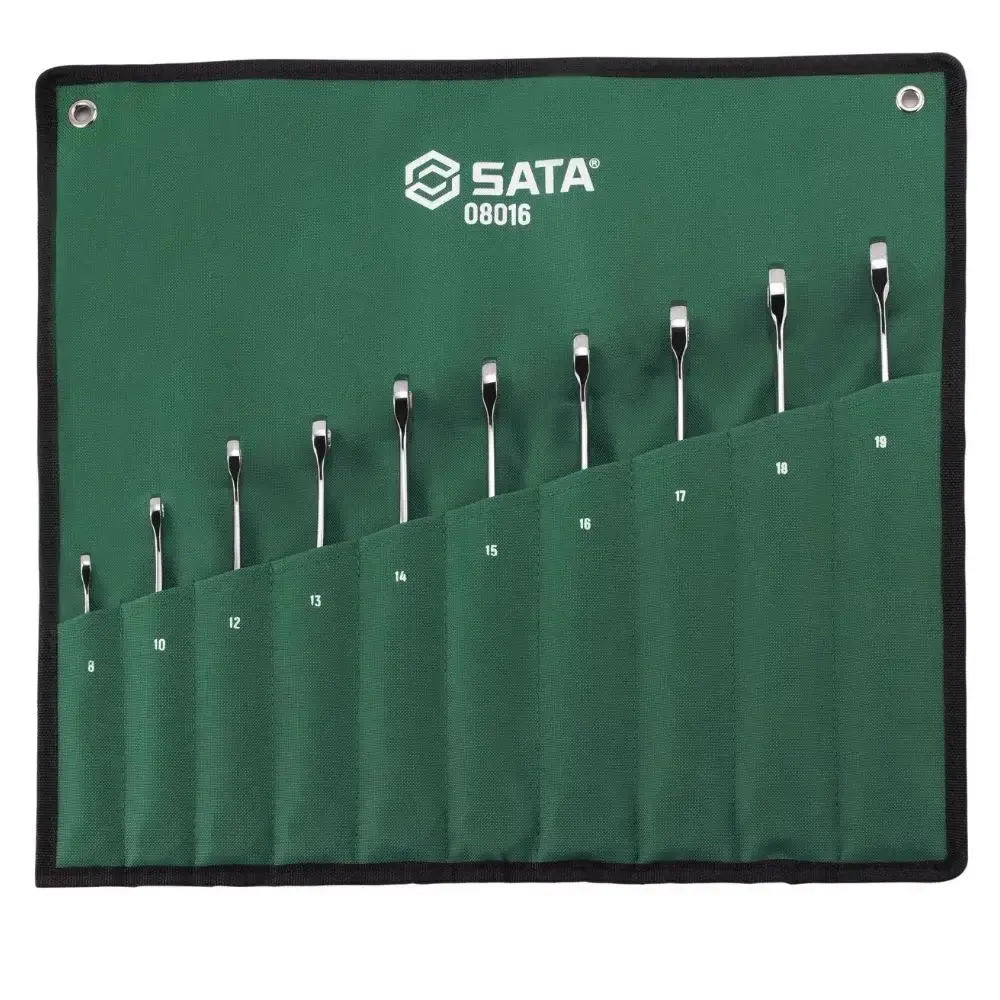 Jogo de chave combinada invertida catraca 8 a 19MM 10 peças ST08016 Sata