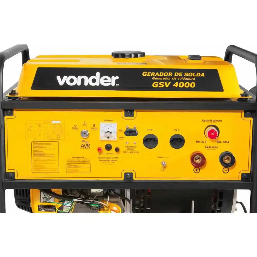Gerador de solda e energia a gasolina 2 em 1 GSV4000 4000W Vonder — fotografia 7