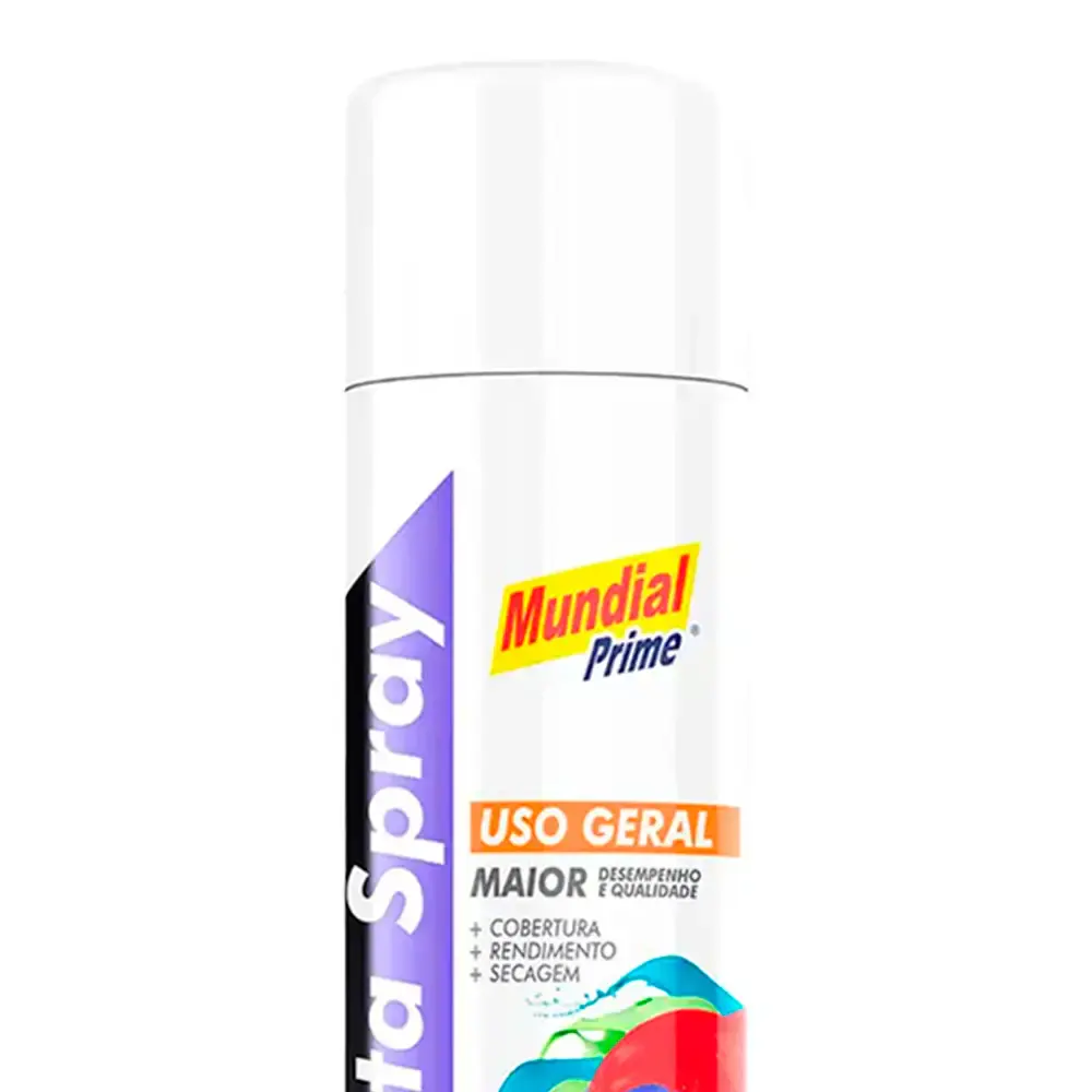 Tinta spray 400ML branco fosco 03 uni mundial prime — fotografia 2