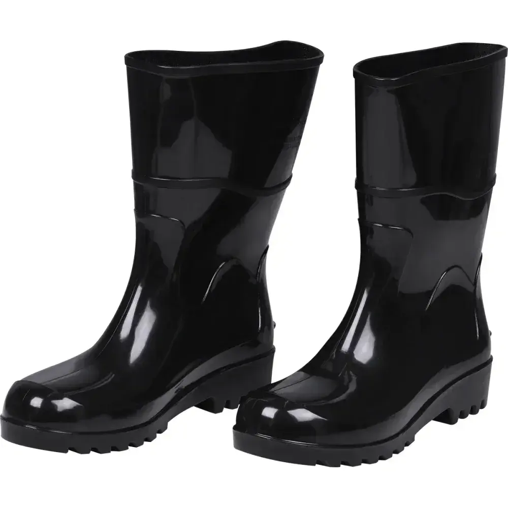 Bota pvc cano médio com forro N°39 preto Worker — fotografia 8