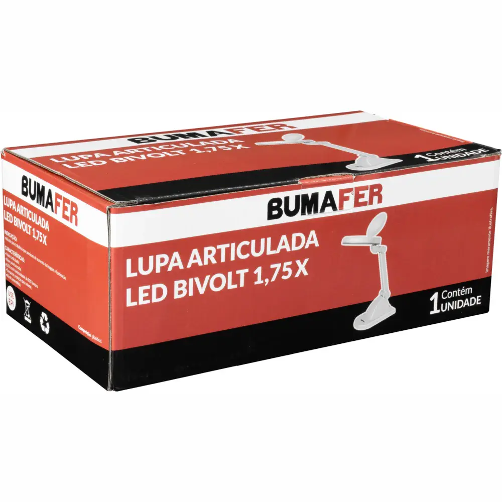 Lupa articulada led bivolt 1,75X bumaffer Bumafer — fotografia 6