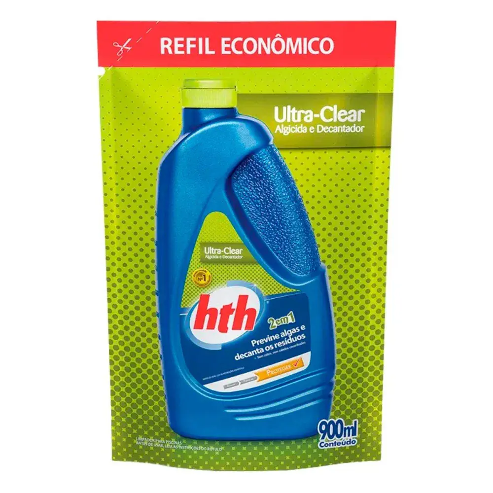 Algicida e decantador ultra clear refil 2 em 1 900ML HTH