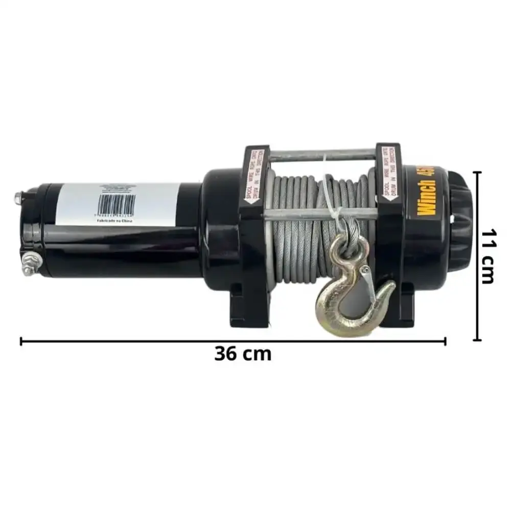 Guincho elétrico 12V 2041 KG com cabo 10 metros IWGE4500 ImportWay — fotografia 3