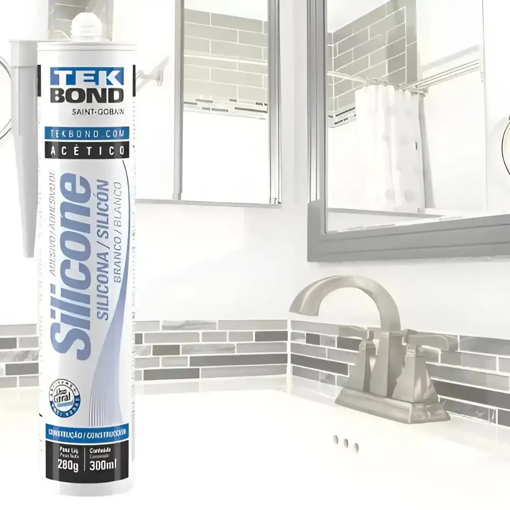 Silicone acético branco 256 gramas tekbond TEK Bond — fotografia 3