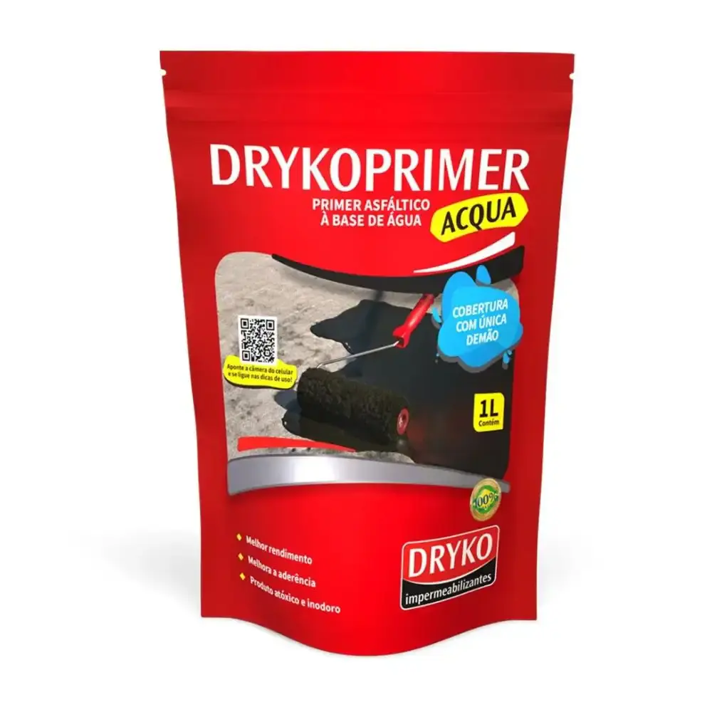 Primer asfáltico 1 litro base de água drycoprimer acqua Dryko