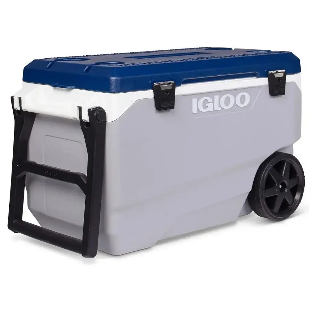 Caixa térmica 85 litros com rodas cinza Igloo