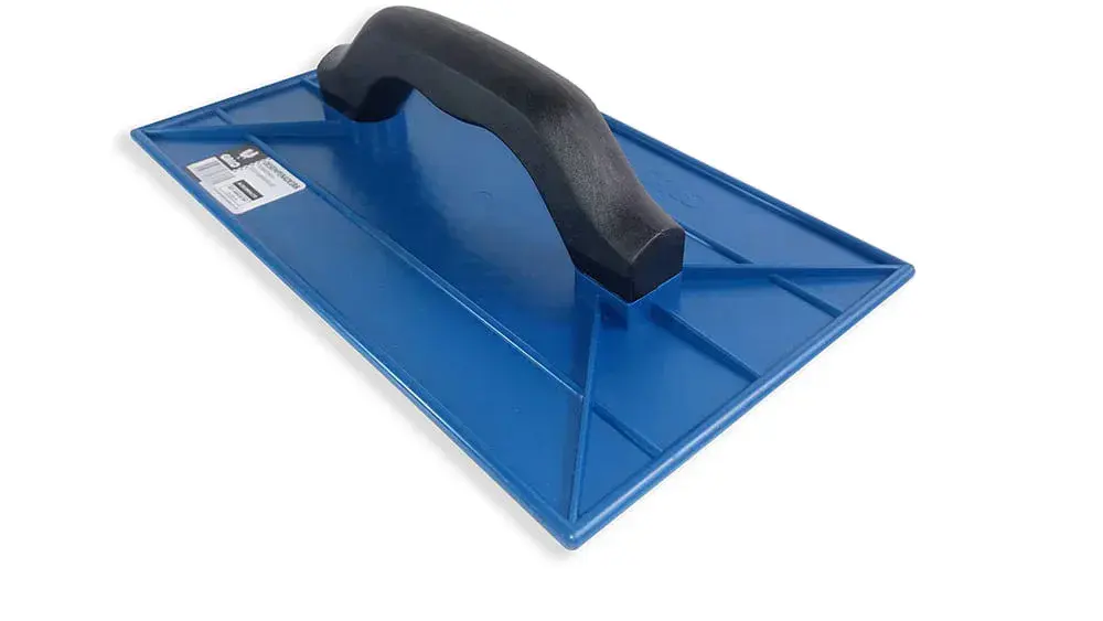 Desempenadeira plástica corrugada 18X30CM azul Galo — fotografia 3
