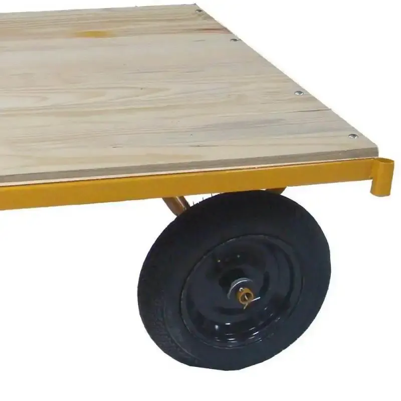 Carrinho Plataforma de Madeira Capacidade 600 KG 1500 x 750 MM MP-600 LYNUS — fotografia 4