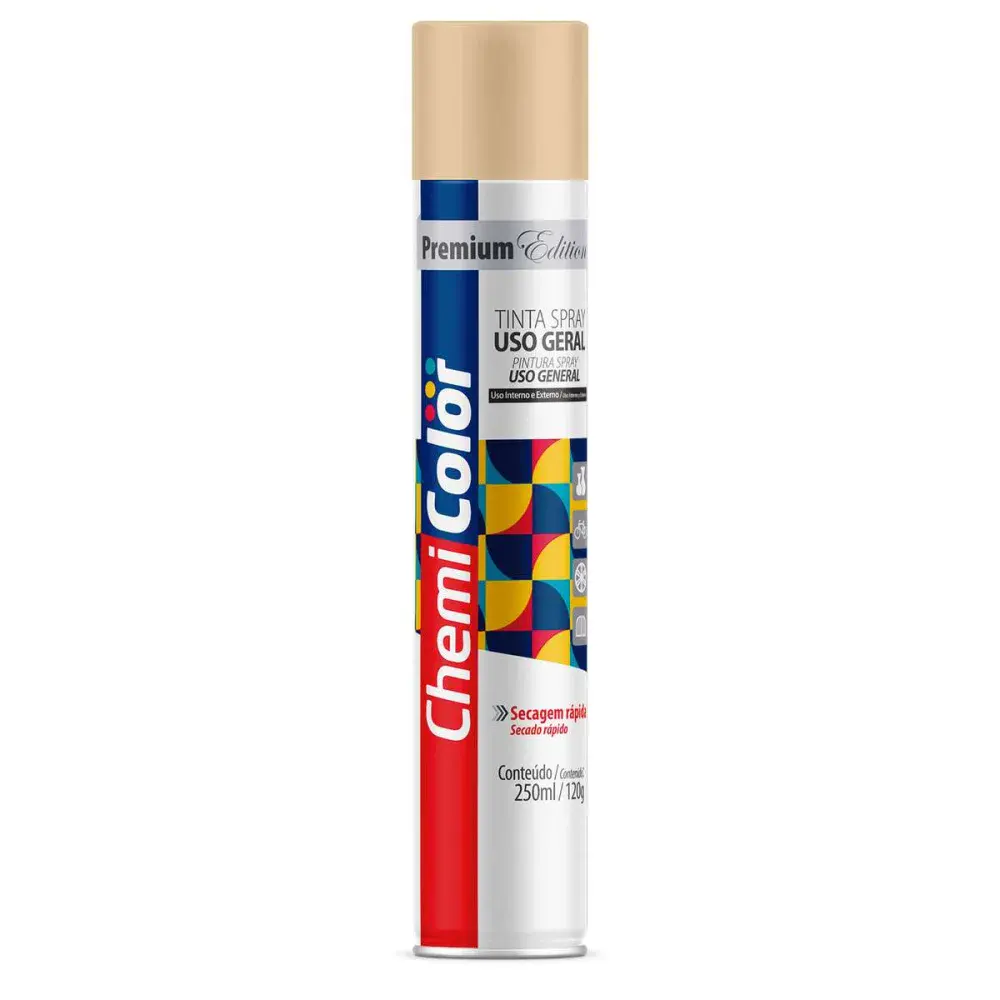 Tinta spray uso geral 250ML/120G bege da Chemicolor — fotografia 2