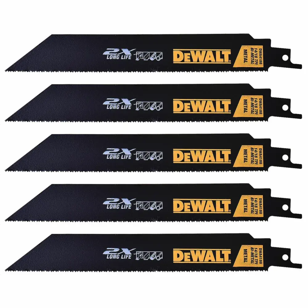 Lâmina de serra sabre 8 14/18DPP metal com 5 peç Dewalt