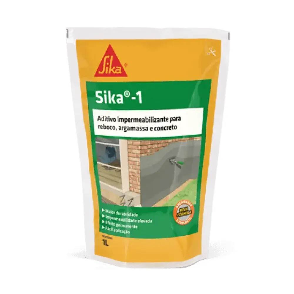 SIKA-1 aditivo impermeabilizante amarelo 1L Sika