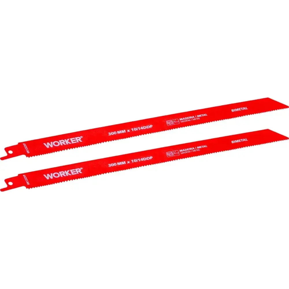 Lâmina para serra sabre bimetálica 1/2” 300MM 10/14 dentes Worker — fotografia 8