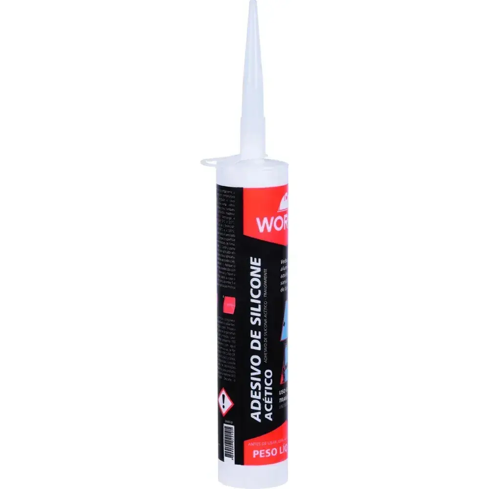 Silicone acético para uso geral transparente 280G Worker — fotografia 7