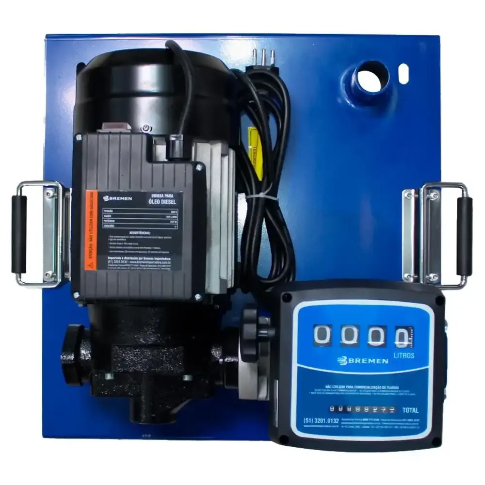 Kit de abastecimento para gasolina 230V 104L/MIN com medidor mangueira e bico automático Bremen — fotografia 2