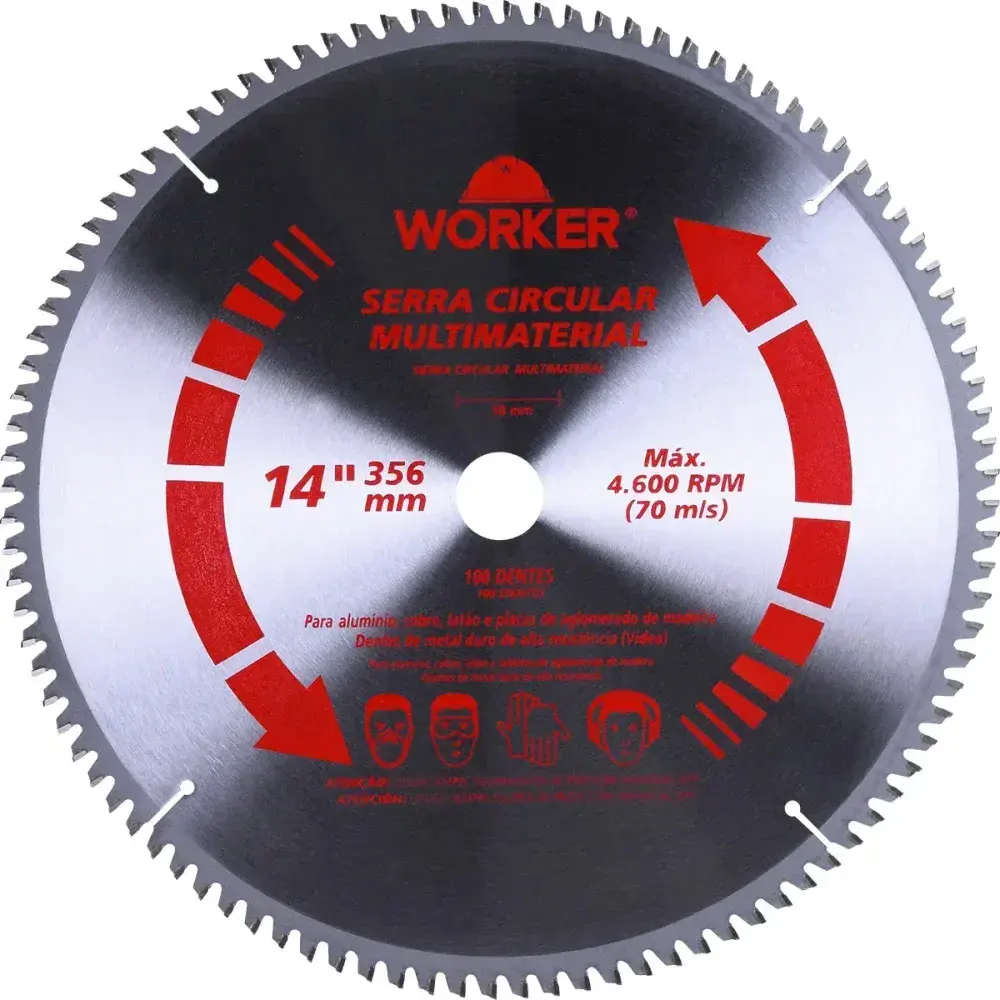 Serra circular multimaterial 14 4.000RPM Worker — fotografia 6